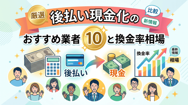 後払い現金化のおすすめ業者10社と換金率相場
